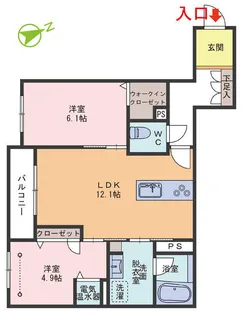 コントレール【3階】の間取り