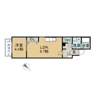 愛知県名古屋市中村区鳥居通4【アパート】の間取り