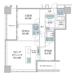 3LDKの間取り画像