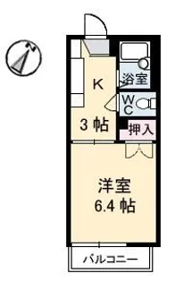 広島県広島市西区大宮1【アパート】の間取り