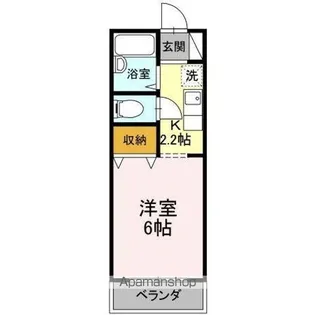 東京都府中市西府町3【アパート】の間取り