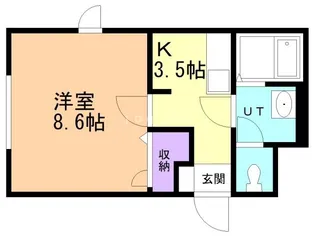 オールドリバー【2階】の間取り