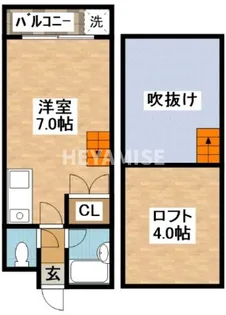 1Kの間取り画像