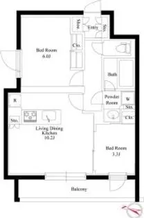 ルネサンス六本木プレミアムコート【4階】の間取り