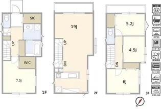 神奈川県横浜市西区御所山町【一戸建】の間取り
