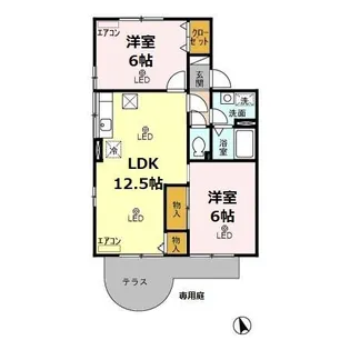 スマイルコート3番館【1階】の間取り