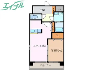 M’sソレイユ【4階】の間取り