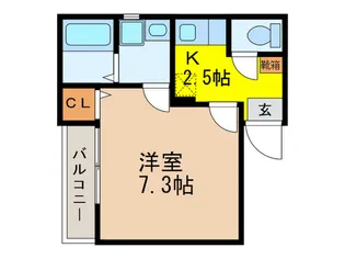 クレフラスト内田橋A棟【2階】の間取り