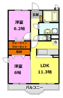 茨城県結城市大字結城【マンション】の間取り