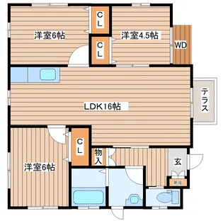 宮城県仙台市太白区中田4【一戸建】の間取り