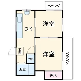 江口ハイツ【1階】の間取り