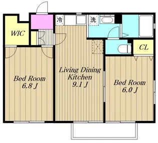 ガーデンコートK【1階】の間取り