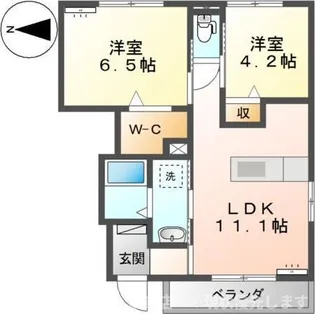 レスパス横黒【1階】の間取り