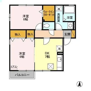茨城県稲敷郡阿見町中央5【アパート】の間取り