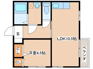宮崎県都城市広原町【アパート】の間取り