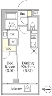 イプセ四谷テラス【4階】の間取り
