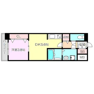 スプランディッド新大阪EAST【2階】の間取り