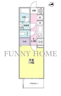 ベルク城山弐番館【2階】の間取り