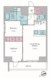 東京都台東区根岸5【マンション】の間取り
