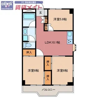AKATSUKIマンション【1階】の間取り