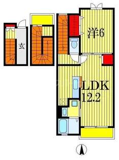 千葉県船橋市本中山4【アパート】の間取り