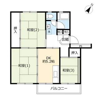 UR西上尾第一【5階】の間取り
