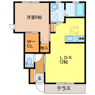 サニーガーデン花垣B【1階】の間取り