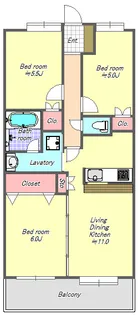 ウェル&ウェルシィ【2階】の間取り