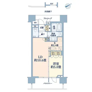 プラウド東神奈川【5階】の間取り