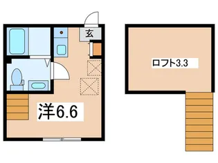オムニア北里【2階】の間取り