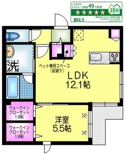 グレイス エマキ【2階】の間取り
