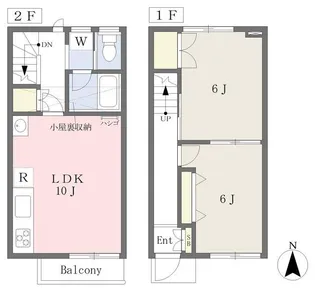 君津テラスハウスAの間取り