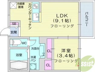 ボナールヴィラ2【2階】の間取り