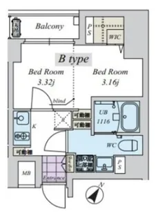 CREAL日本橋浜町【2階】の間取り
