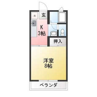 カーサ谷田【1階】の間取り