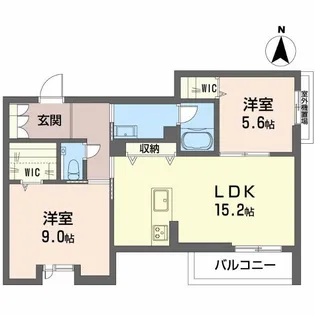 リラ グリシーヌ【3階】の間取り