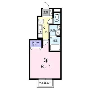 ミッドレジデンス角田【1階】の間取り