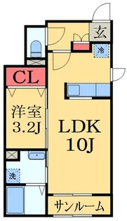 ベルフェアリー2【1階】の間取り