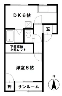 ツェルトハイム【2階】の間取り
