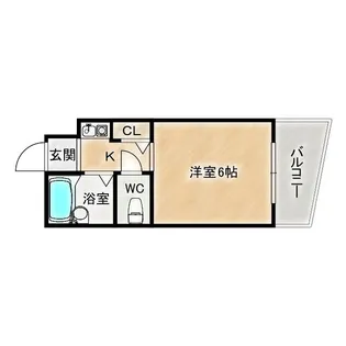 クレセント都島【5階】の間取り