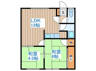 藤田荘【2階】の間取り