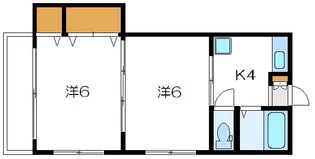 第3井上荘【1階】の間取り