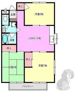 アベール今里【1階】の間取り