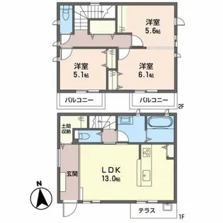 AMSE岡町の間取り