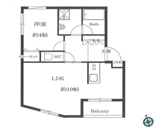 ウィステリア渋谷【4階】の間取り