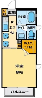 サウスウインド A【1階】の間取り