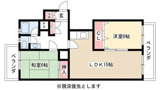 マンション一社【4階】の間取り
