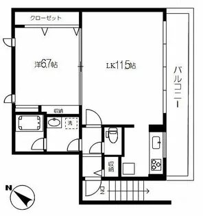 ランジュ瀬田【2階】の間取り