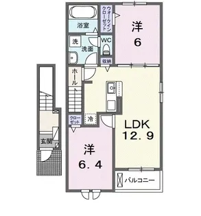 プリムローズガーデン B【2階】の間取り