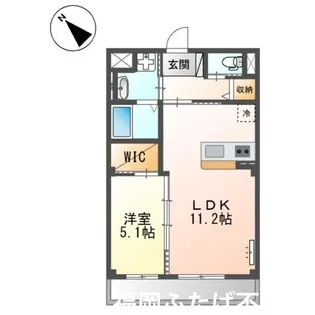 コンフォルト春日西II【1階】の間取り